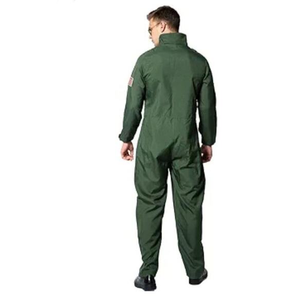 Maverick Flight Pilot Jumpsuit Halloween Cosplay Costume For Adult Mens Medium - Picture 4 of 7